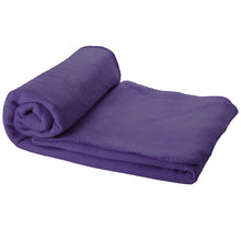 Load image into Gallery viewer, Huggy fleece plaid blanket with carry pouch 150x120 cm — Purple (detail)