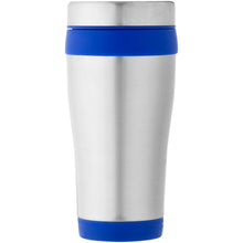 Load image into Gallery viewer, Elwood 410 ml insulated tumbler — Silver / Blue (front)