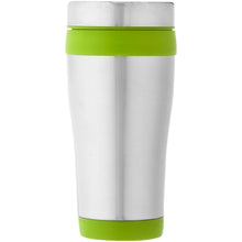Load image into Gallery viewer, Elwood 410 ml insulated tumbler — Silver / Lime green (front)