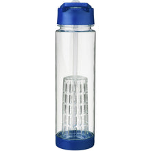 Load image into Gallery viewer, Tutti-frutti 740 ml Tritan™ infuser sport bottle — Transparent / Blue (back)
