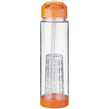 Load image into Gallery viewer, Tutti-frutti 740 ml Tritan™ infuser sport bottle — Transparent / Orange (back)
