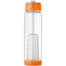 Load image into Gallery viewer, Tutti-frutti 740 ml Tritan™ infuser sport bottle — Transparent / Orange (front)