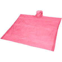 Load image into Gallery viewer, Ziva disposable rain poncho with storage pouch — Red