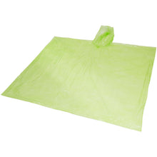 Load image into Gallery viewer, Ziva disposable rain poncho with storage pouch — Lime