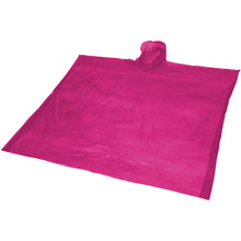 Load image into Gallery viewer, Ziva disposable rain poncho with storage pouch — Pink