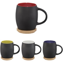 Load image into Gallery viewer, Hearth 400 ml ceramic mug with wooden coaster — group