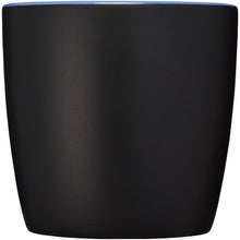 Load image into Gallery viewer, Riviera 340 ml ceramic mug — Black / Blue (front)