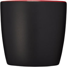 Load image into Gallery viewer, Riviera 340 ml ceramic mug — Black / Red (front)
