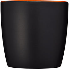 Load image into Gallery viewer, Riviera 340 ml ceramic mug — Black / Orange (front)