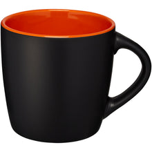 Load image into Gallery viewer, Riviera 340 ml ceramic mug — Black / Orange