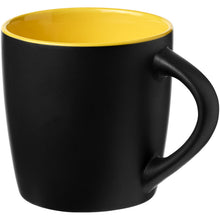 Load image into Gallery viewer, Riviera 340 ml ceramic mug — Black / Yellow