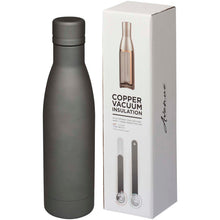 Load image into Gallery viewer, Vasa 500 ml copper vacuum insulated bottle — Matted Grey (detail 2)