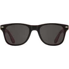 Load image into Gallery viewer, Sun Ray sunglasses with two coloured tones — Red / Black (front)