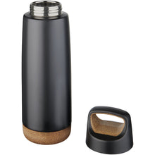 Load image into Gallery viewer, Valhalla 600 ml copper vacuum insulated water bottle — Black (detail)