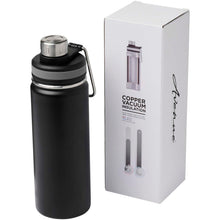 Load image into Gallery viewer, Gessi 590 ml copper vacuum insulated sport bottle — Black