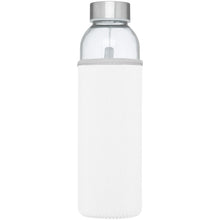 Load image into Gallery viewer, Bodhi 500 ml glass water bottle — White (front)