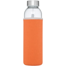Load image into Gallery viewer, Bodhi 500 ml glass water bottle — Orange (front)