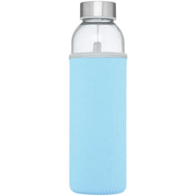 Load image into Gallery viewer, Bodhi 500 ml glass water bottle — Light blue (front)