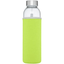 Load image into Gallery viewer, Bodhi 500 ml glass water bottle — Lime green (front)