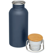 Load image into Gallery viewer, Thor 550 ml single wall stainless steel water bottle — Hale Blue (detail)