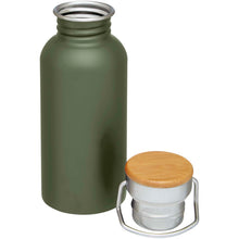 Load image into Gallery viewer, Thor 550 ml single wall stainless steel water bottle — Forest green (detail)