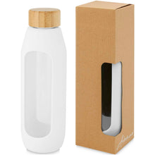 Load image into Gallery viewer, Tidan 600 ml borosilicate glass bottle with silicone grip — White