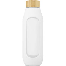 Load image into Gallery viewer, Tidan 600 ml borosilicate glass bottle with silicone grip — White (front)
