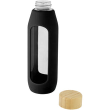 Load image into Gallery viewer, Tidan 600 ml borosilicate glass bottle with silicone grip — Black (detail)