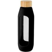 Load image into Gallery viewer, Tidan 600 ml borosilicate glass bottle with silicone grip — Black (detail 2)