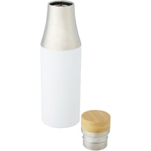 Load image into Gallery viewer, Hulan 540 ml copper vacuum insulated stainless steel bottle with bamboo lid — White (detail)