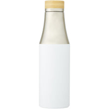 Load image into Gallery viewer, Hulan 540 ml copper vacuum insulated stainless steel bottle with bamboo lid — White (front)