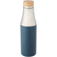 Load image into Gallery viewer, Hulan 540 ml copper vacuum insulated stainless steel bottle with bamboo lid — Ice blue