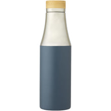 Load image into Gallery viewer, Hulan 540 ml copper vacuum insulated stainless steel bottle with bamboo lid — Ice blue (front)