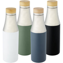 Load image into Gallery viewer, Hulan 540 ml copper vacuum insulated stainless steel bottle with bamboo lid — group