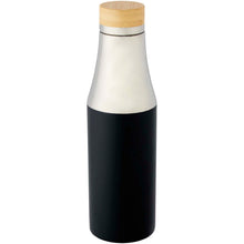 Load image into Gallery viewer, Hulan 540 ml copper vacuum insulated stainless steel bottle with bamboo lid — Black