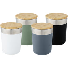 Load image into Gallery viewer, Lagan 330 ml copper vacuum insulated stainless steel tumbler with bamboo lid — group
