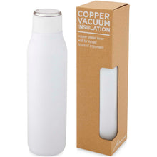 Load image into Gallery viewer, Marka 600 ml copper vacuum insulated bottle with metal loop — White (detail 2)