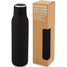 Load image into Gallery viewer, Marka 600 ml copper vacuum insulated bottle with metal loop — Black (detail 2)