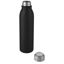 Load image into Gallery viewer, Harper 700 ml stainless steel water bottle with metal loop — Black (detail)