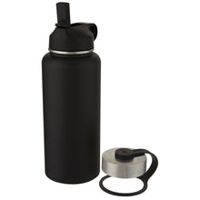 Load image into Gallery viewer, Supra 1 L copper vacuum insulated sport bottle with 2 lids — Black (detail)