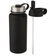 Load image into Gallery viewer, Supra 1 L copper vacuum insulated sport bottle with 2 lids — Black