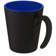 Load image into Gallery viewer, Oli 360 ml ceramic mug with handle — Blue / Black