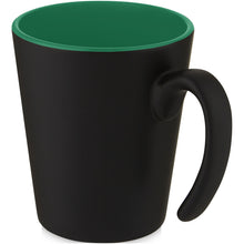 Load image into Gallery viewer, Oli 360 ml ceramic mug with handle — Green / Black