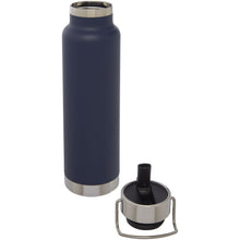 Load image into Gallery viewer, Thor 750 ml copper vacuum insulated sport bottle — Dark blue (detail)