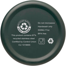 Load image into Gallery viewer, Vasa 500 ml RCS certified recycled stainless steel copper vacuum insulated bottle — Green Flash (detail 2)