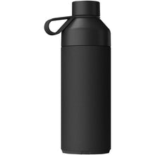 Load image into Gallery viewer, Big Ocean Bottle 1000 ml vacuum insulated water bottle — Obsidian Black (back)