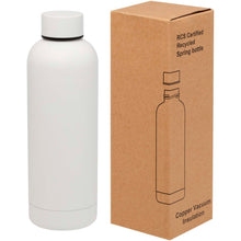 Load image into Gallery viewer, Spring 500 ml RCS certified recycled stainless steel copper vacuum insulated bottle — White