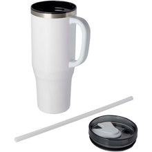 Load image into Gallery viewer, Melbourne 1200 ml RCS certified insulated tumbler with straw — White (detail)