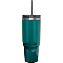 Load image into Gallery viewer, Melbourne 1200 ml RCS certified insulated tumbler with straw — Green Flash (front)