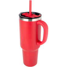 Load image into Gallery viewer, Sydney 1200 ml double wall RCS certified copper vacuum insulated tumbler with straw — Red